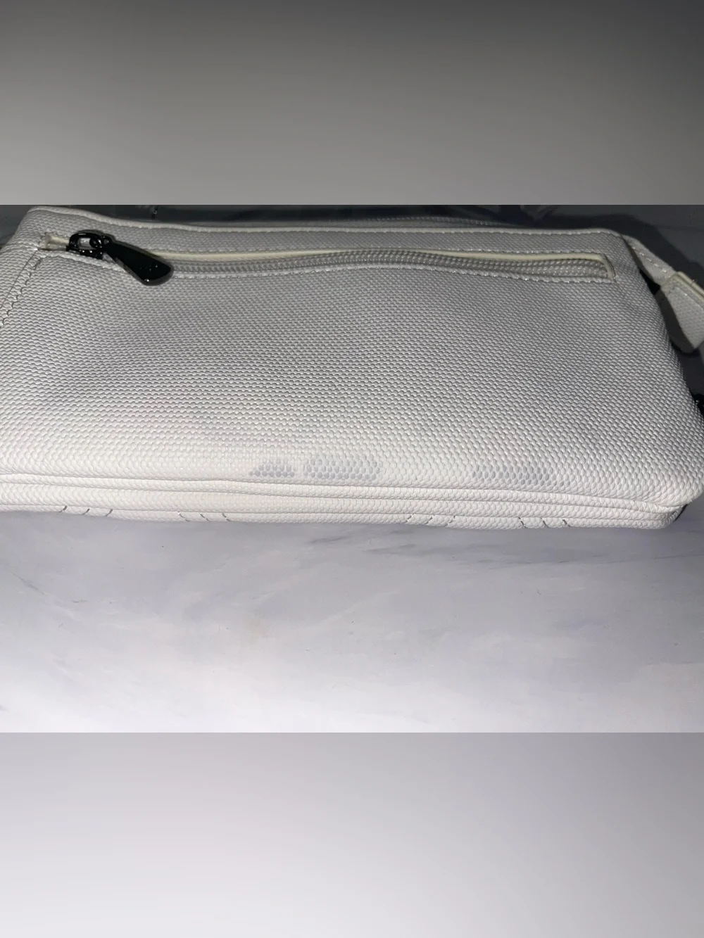 Lug Blitz Matte Luxe Vegan Leather White wristlet / new with slight imperfection